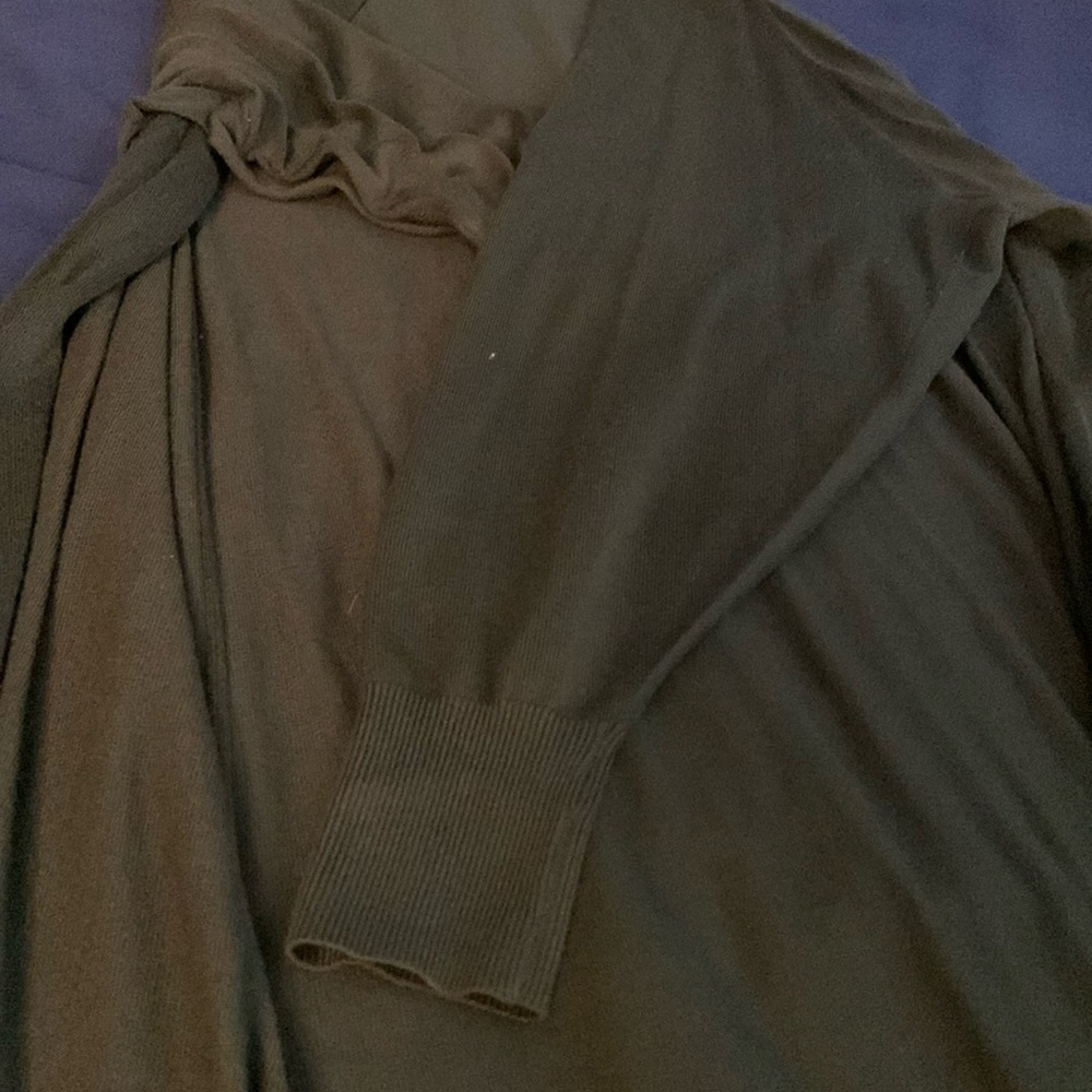 Zara long- ankle length shrug cardigan in olive color!
